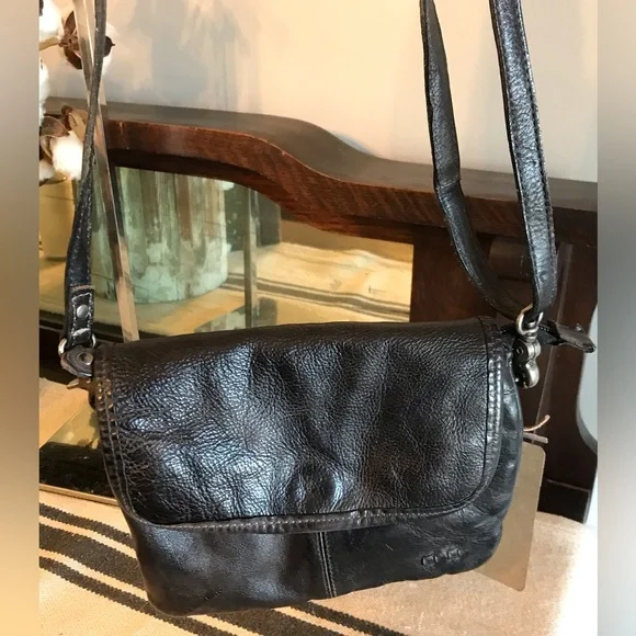 NWT Bed Stu Leather Ziggy Clutch Crossbody Belt Bag Black DD Retail $195 - Picture 7 of 15